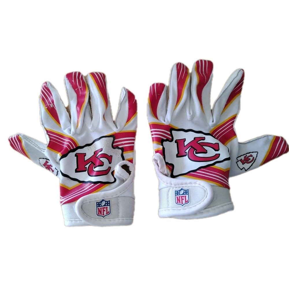 Kansas City Chiefs Kids NFL Receiver Gloves, Ages 4-12 NFL Franklin
